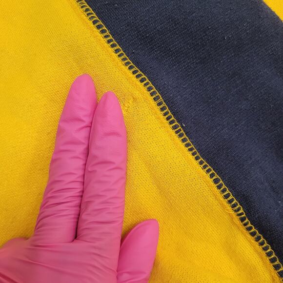 Vintage 80s MOD Collared Sweatshirt Large 22x25 Two-Tone - Picture 2 of 12